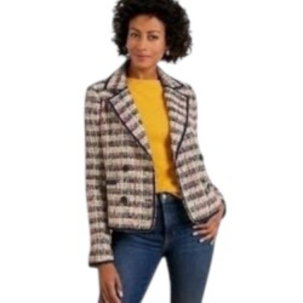 Talbots Cafe Tweed Double Breasted Blazer 16P